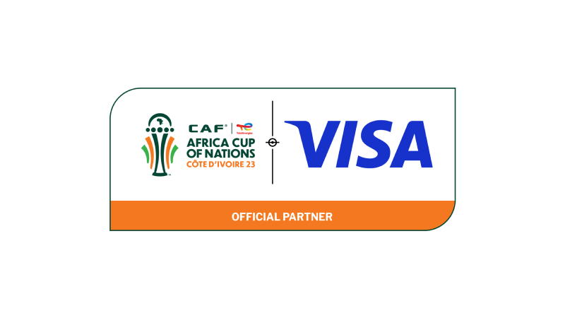 Visa logo and Africa Cup of Nations official partner
